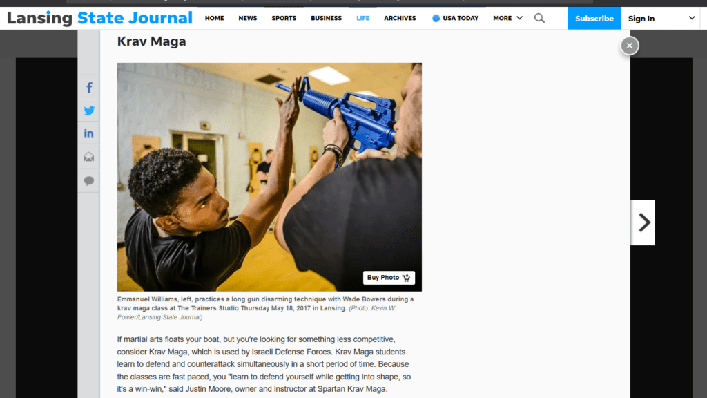 (LSJ) Lansing State Journal article on Active Shooter Training.